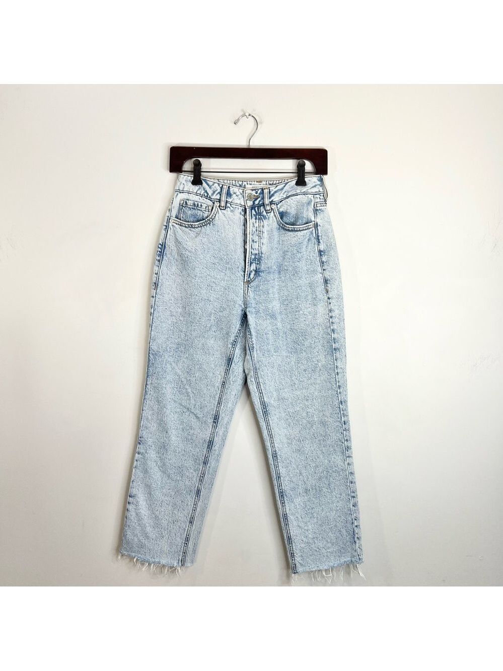 Dynamite Gisle acid wash organic cotton blend high rise straight leg jeans 27 - Picture 3 of 12